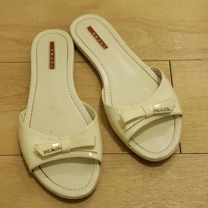 Prada Bow Slide Sandals